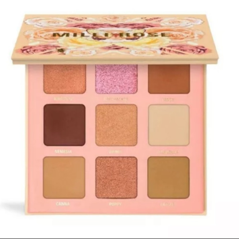Milli Rose Colors in Bloom "Heat" Eyeshadow Palette Neutral Pinks Brown Gold NWT